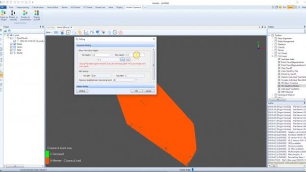 Лазерное сканирование парка. Оборудование -LiGrip, обработка LiDAR 360.