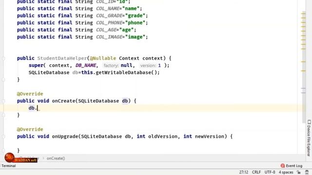 SQLite Course Tutorial 1: Creating SQLite database in Android Studio (waddan soft) смотреть онлайн