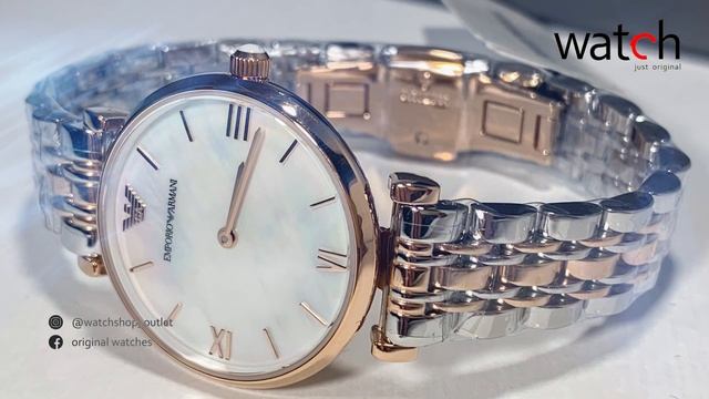 Emporio Armani Classic Mother Of Pearl Dial Ladies Watch AR1683 смотреть онлайн