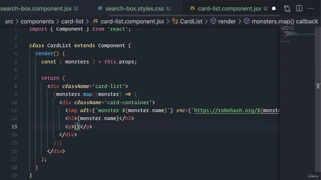 03 React Basics - 036 Monsters Rolodex CardList Component смотреть онлайн