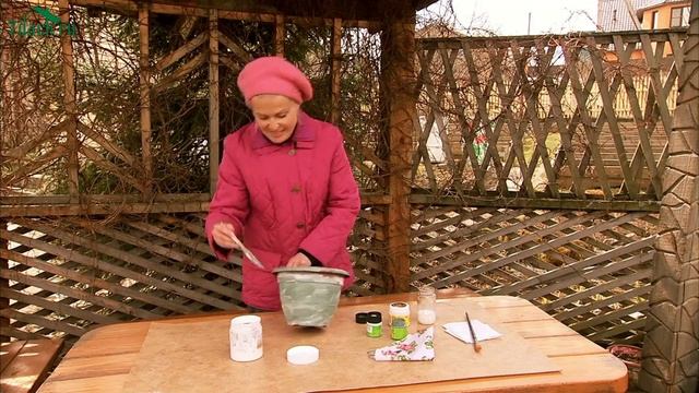 Декор цветочного контейнера (горшка) своими руками - 7 дач смотреть онлайн