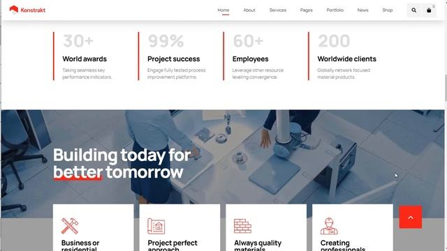 Konstrakt - WordPress Theme for Construction смотреть онлайн