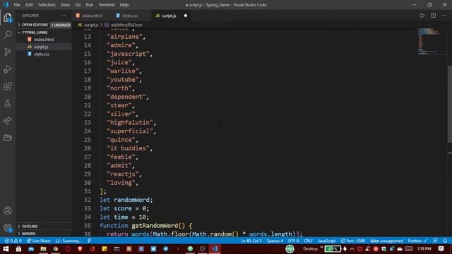 Part3- Word Match & Increase Score | Typing Game With Vanilla JavaScript смотреть онлайн