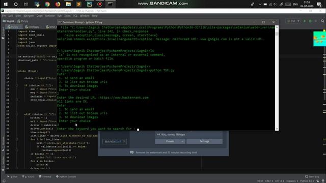 Python script for Sending Email | Download google images | Finding broken urls | Using Selenium смотреть онлайн