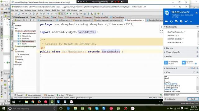 [Android 2302] SQLite Camera 2016 04 28 смотреть онлайн