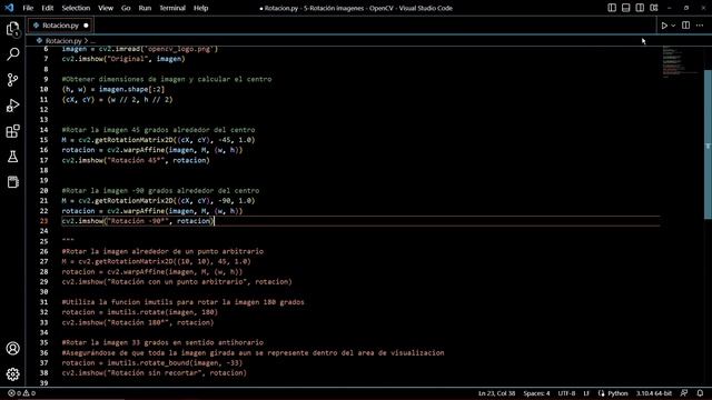 Rotar Imágenes con OpenCV y Python |Top Ingenius| смотреть онлайн