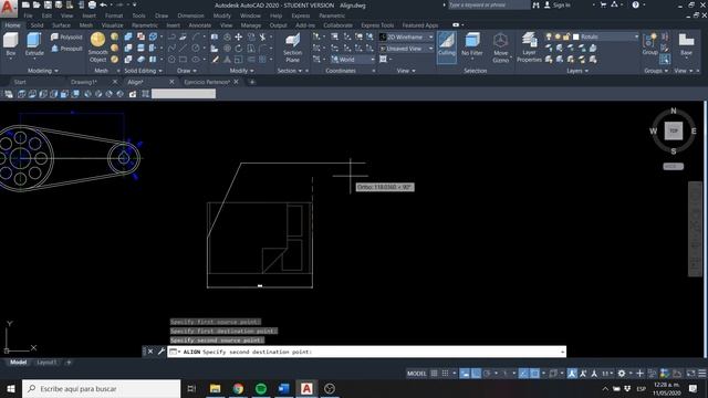 Comando ALIGN AUTOCAD 2D 3D, Alinear como alinear objetos en autocad смотреть онлайн