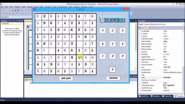 Sudoku Game Development in vb net смотреть онлайн