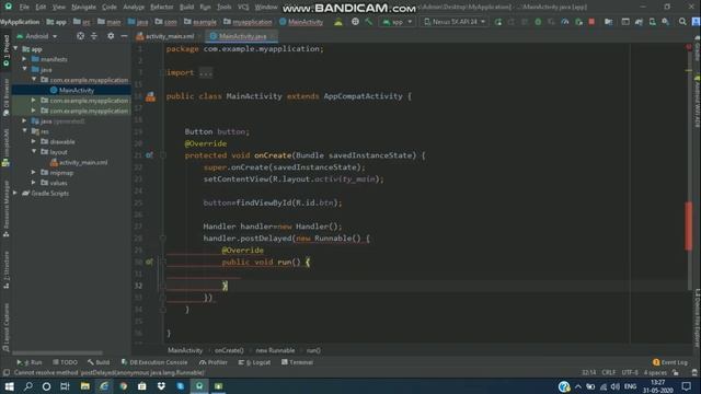 How to call method after delay in android studio? смотреть онлайн