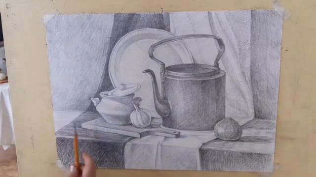 Основы рисунка. Тематический натюрморт из бытовых предметов смотреть онлайн