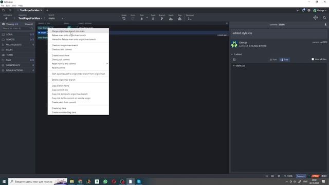 Git #3. GitKraken. Создание веток. Merge. Stash. смотреть онлайн