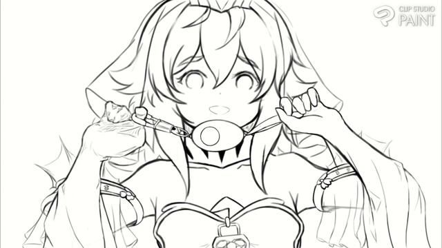 I draw Tearlaments Merrli with Loli God Requiem pose смотреть онлайн