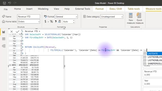 46. Expanding the DATESYTD function with FILTER, DATE and DATESBETWEEN смотреть онлайн