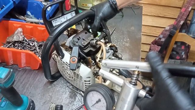 Stihl Ms361 плохо заводится, глохнет.