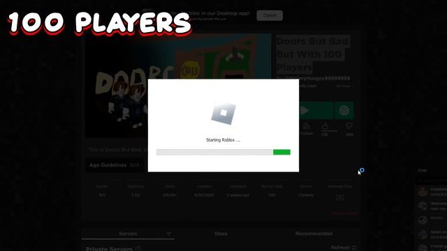 ROBLOX DOORS WITH 100 PLAYERS смотреть онлайн