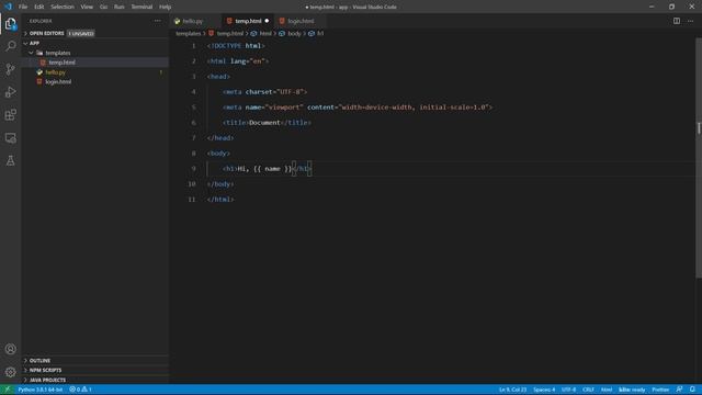Flask templating with Jinja смотреть онлайн