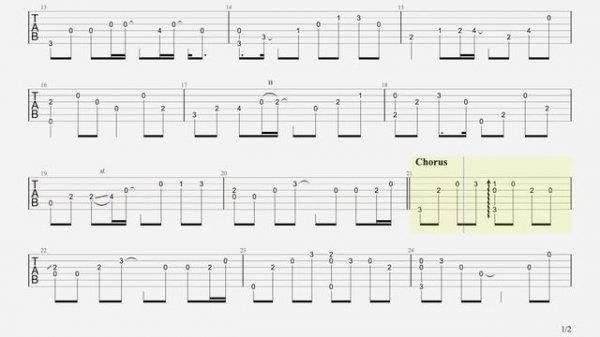 MC 張天賦 - 記憶棉|結他指彈獨奏譜|簡易版|Guitar TAB |Easy Fingerstyle Guitar For Beginner
