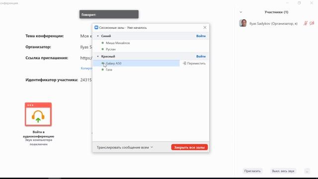 Zoom сессионные залы настройка смотреть онлайн