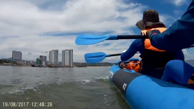 獨木舟 旅程： 霞涌泡泡海海灘 - 寶塔洲 - 黃金海灘 - 老虎州 - 熊貓海灘 - 小徑灣綠道沿海岸線 - 小徑灣 海灘 - 十里銀灘 Aquamarina K2 Kayak смотреть онлайн