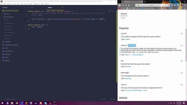 Discord.js Bot Tutorial | Part 7: Awaiting Messages/Reactions, Basic Voting смотреть онлайн