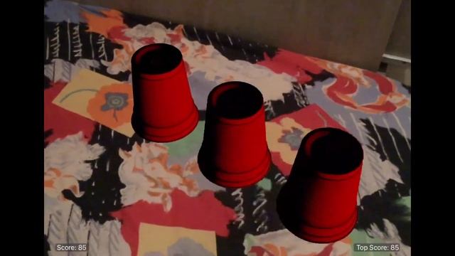 Shell Game AR - Guess underneath which cup the ball is? (ARKit) смотреть онлайн