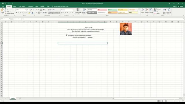 Simple way to make CV using Excel | short cut process to make a professional cv смотреть онлайн