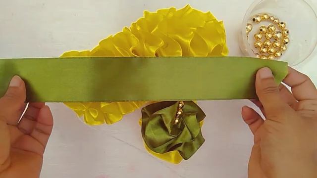 Beautiful Ribbon Garland Making || Garland Making With Ribbon || SUJATA DAS смотреть онлайн