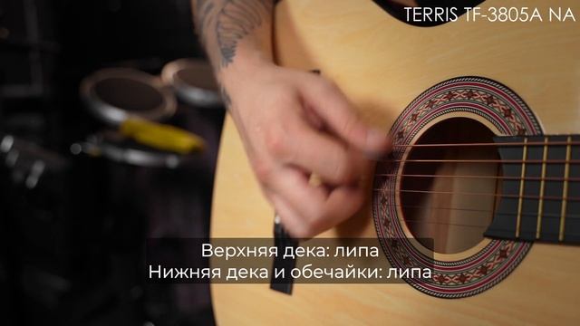 Обзор акустической гитары TERRIS TF-3805A NA смотреть онлайн
