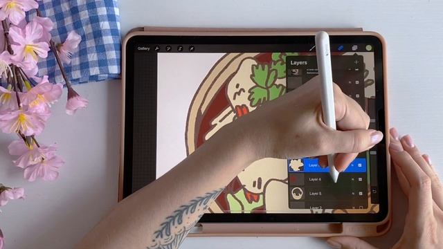 ? How I Draw Food in Procreate ? // Digital Food Illustration Process смотреть онлайн