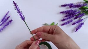 ЛАВАНДА из атласных лент ☆ Интерьерные цветы своими руками МК/DIY