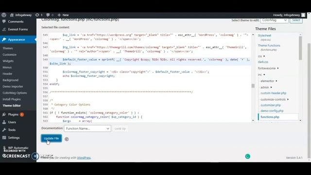 WordPress Site Error While Editing Functions.php смотреть онлайн