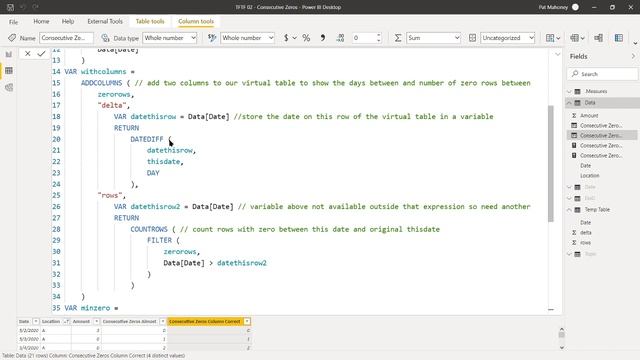 Power BI - Tales from the front #02-Consecutive Zeros смотреть онлайн