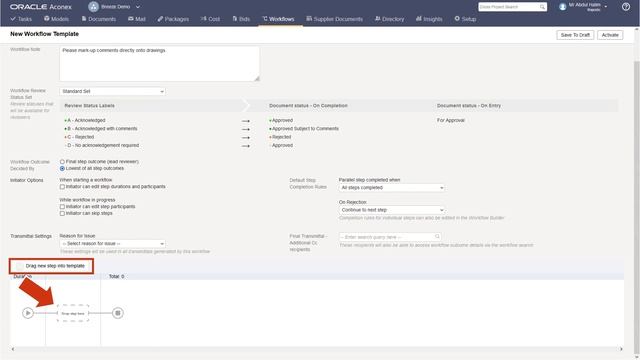 13.1.3 - Creating a new workflow template in ACONEX || Oracle ACONEX Complete Course смотреть онлайн