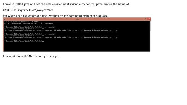 Error occurred during initialization of vm error opening zip file :error in opening JAR file... смотреть онлайн