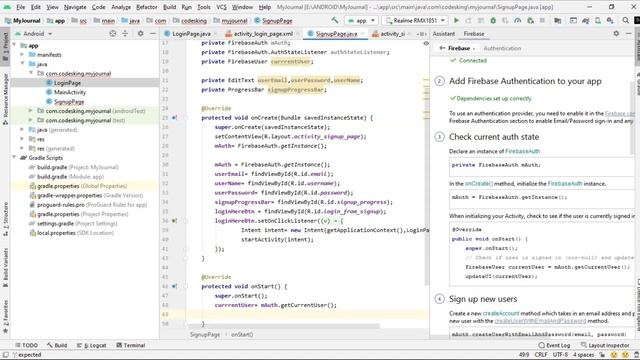 How to create new user with firebase part1 ||Signup using firebase in journal app-#5 смотреть онлайн