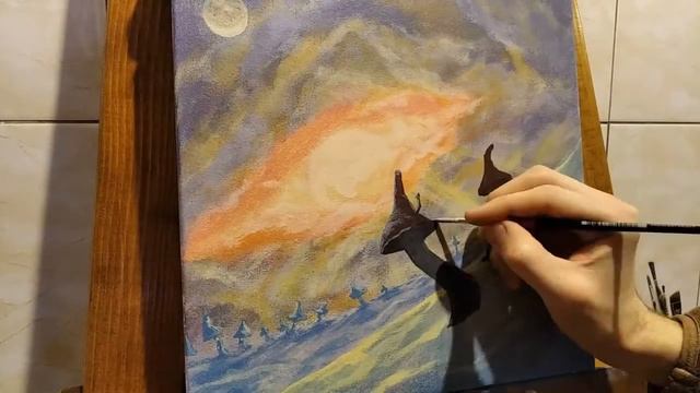 Рисую акрилом #8 Домик за городом смотреть онлайн