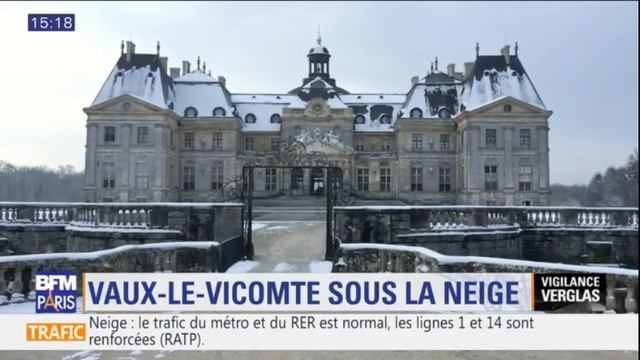 Les images du château de Vaux-le-Vicomte sous la neige смотреть онлайн