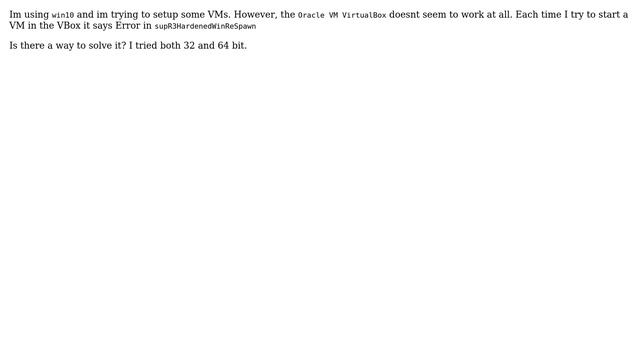 Virtualbox - Error in supR3HardenedWinReSpawn смотреть онлайн