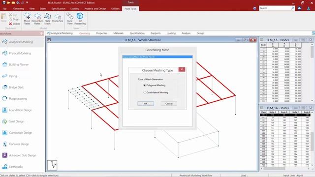 Generating a Finite Element Mesh in the STAAD.Pro Analytical Modeler смотреть онлайн
