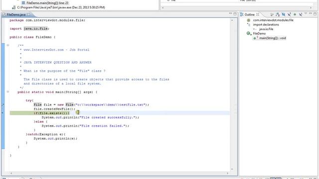 Java Interview Question And Answer What is the purpose of the File class смотреть онлайн