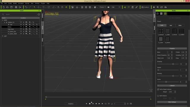 IClone Character Creator Tutorial - Soft Cloth Physics & Collision Setup