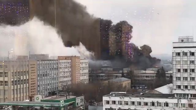 Пожар в Москве 13.12.2019 Варшавское ш. - метро Пражская смотреть онлайн