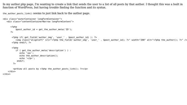 Wordpress: Author Page Create Link to Page That Lists All Author's Posts? смотреть онлайн