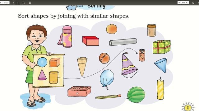 CBSE, Class 1, Maths, Chapter 1, Part 6, Shapes and Space, Sorting смотреть онлайн