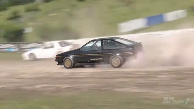 GT7 - Toyota AE86 TRUENO (Black Limited) - Sardegna Reverse (Gravel) - Gran Turismo 7 / グランツーリスモ7