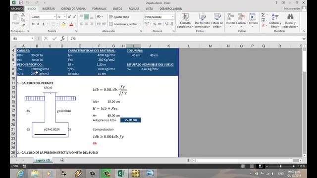 DISEÑO DE ZAPATA AISLADA CON SAFE Y EXCEL смотреть онлайн
