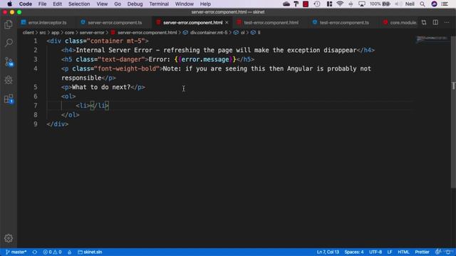 122 Improving the internal server error component смотреть онлайн