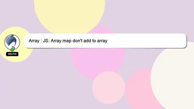 Array : JS: Array.map don't add to array смотреть онлайн