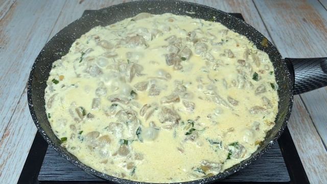 ЖУЛЬЕН с грибами НА СКОВОРОДЕ. Быстрый и вкусный рецепт смотреть онлайн