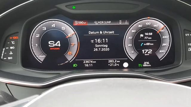 Audi A6 C8 45 TFSI 100-200 km/h смотреть онлайн